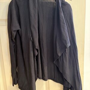 DKNYC Black Draped Sweater